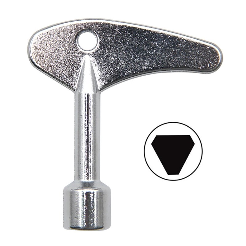 2 buc. cheie cheie triunghiulară interioară argintie Ascensor de uz casnic Contor de apă Cabinet de control electric Contor electric Supapă Instrument universal