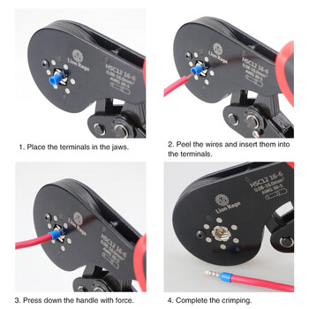 Μίνι πένσες σωληνωτού ακροδέκτη HSC12 16-6 για ακροδέκτες μεγάλου μεγέθους Ηλεκτρικοί σφιγκτήρες 0,08-16 mm²/30-5AWG