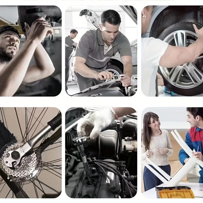 Cheie rapidă cu clichet de 1/4", 3/8" și 1/2" Cheie rapidă cu dublă cu picătură rapidă Instrument de economisire a forței de muncă din oțel crom-vanadiu