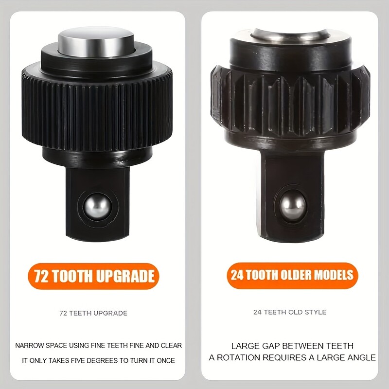 1/4, 3/8, 1/2 tolli ajami pesa põrkmehhanismi komplekt pikendatava käepidemega mutrivõti 72-hambaline kiirvabastusega pööratav