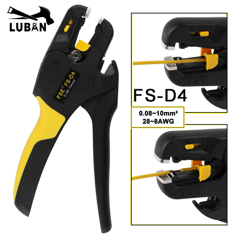 1 tk FS-D4 traadi eemaldaja tööriista eemaldamise tangid automaatsed 0,08-10 mm 32-7AWG lõikurikaabel FS-D3 mitme tööriistaga reguleeritav 0,03-6 mm2