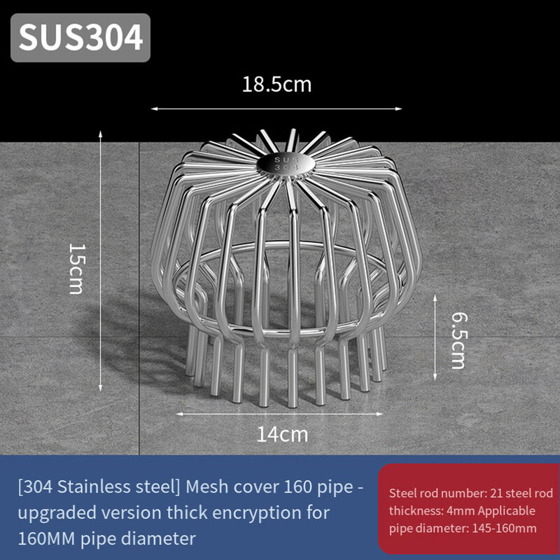 Balkon Krov Podni odvod Nehrđajući čelik Veliki pomak protiv začepljenja Filter Poklopac mreže Vanjski podni odvod Žlijeb Kanalizacija