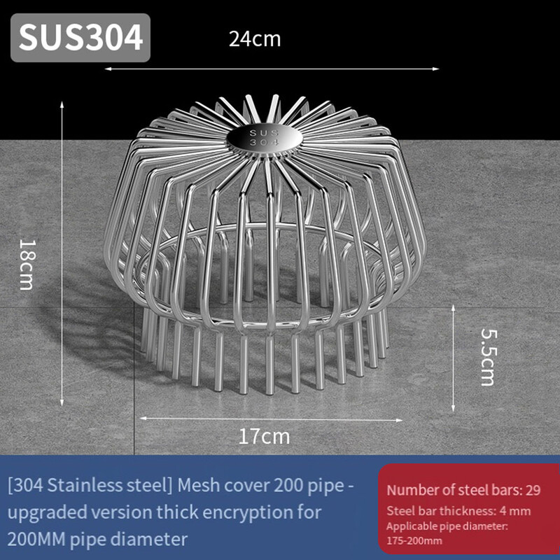 Balkon Krov Podni odvod Nehrđajući čelik Veliki pomak protiv začepljenja Filter Poklopac mreže Vanjski podni odvod Žlijeb Kanalizacija
