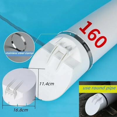 Drenažna cijev 50-160 mm Podni odvodi protiv neugodnih mirisa otporna na insekte Poklopac za kišnu cijev Čep Cjedilo Dijelovi kanalizacije za vanjsku odvodnu cijev