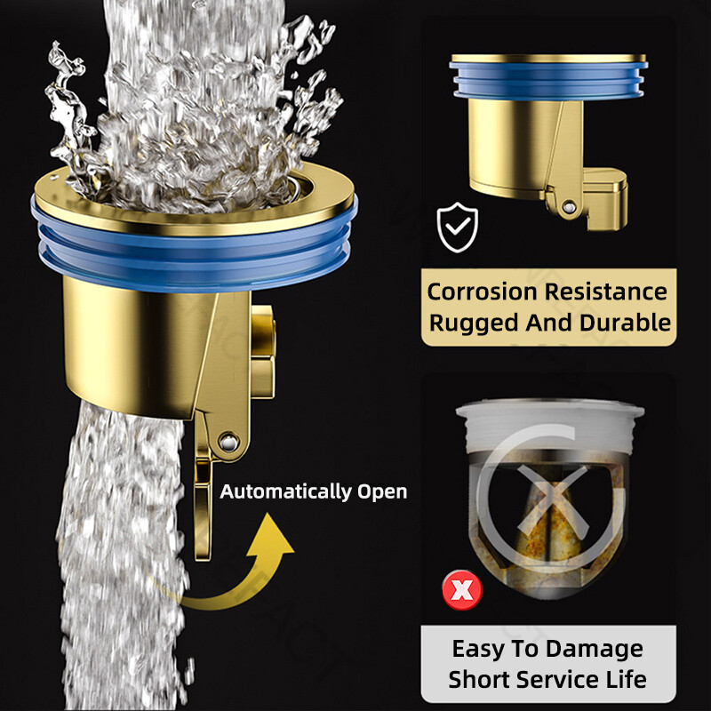 Mjedena jezgra podnog odvoda velike veličine Jezgra podnog odvoda otporna na mirise i insekte Kanalizacijska brza drenaža Jezgra odvoda u podu kupaonice Quick In