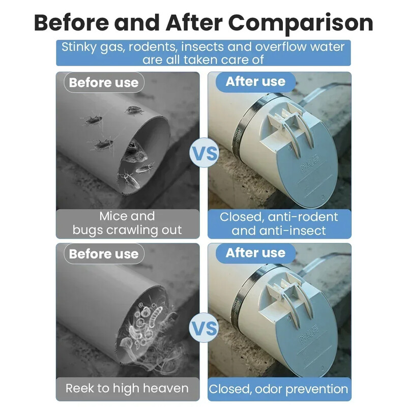 50-160 mm Drenažna cijev Podni odvodi Višenamjenski bijeli čep za cjedilo PVC Čep kišne cijevi protiv neugodnih mirisa Vodovodna cijev Kanalizacijski filter za kosu