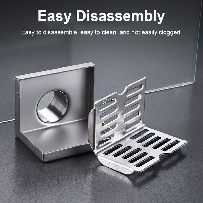 Kutni podni odvod u obliku slova L za 50 cijevi Bočna odvodnja od nehrđajućeg čelika 304 10 cm zidni odvod otporan na habanje Tuš soba