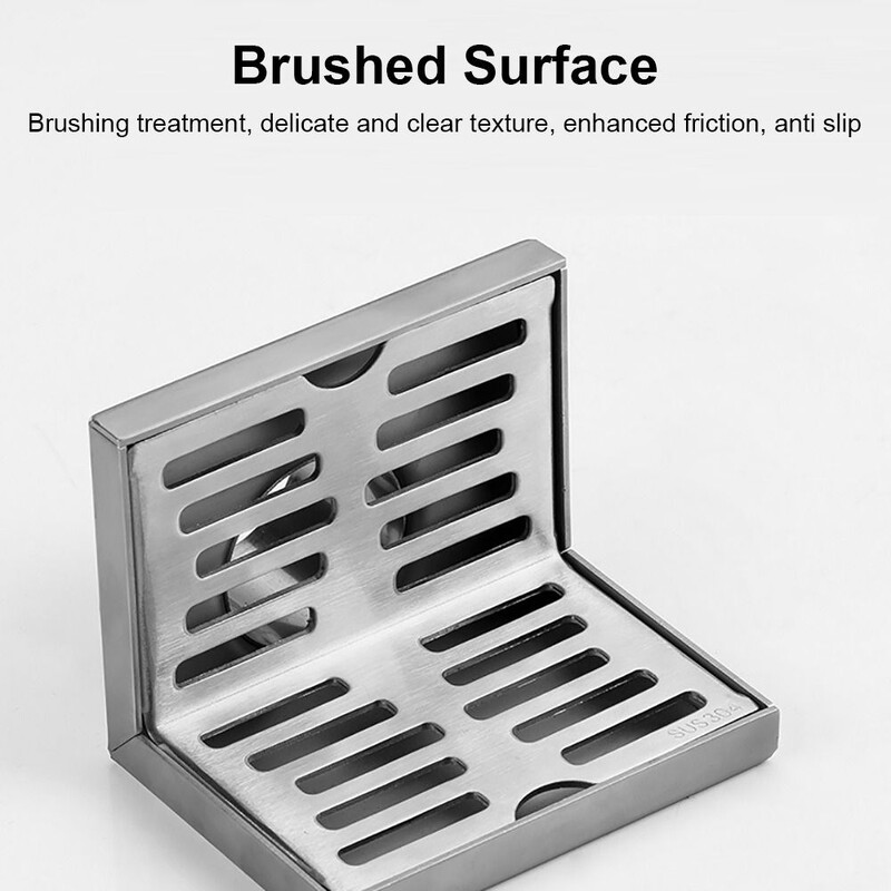 Kutni podni odvod u obliku slova L za 50 cijevi Bočna odvodnja od nehrđajućeg čelika 304 10 cm zidni odvod otporan na habanje Tuš soba