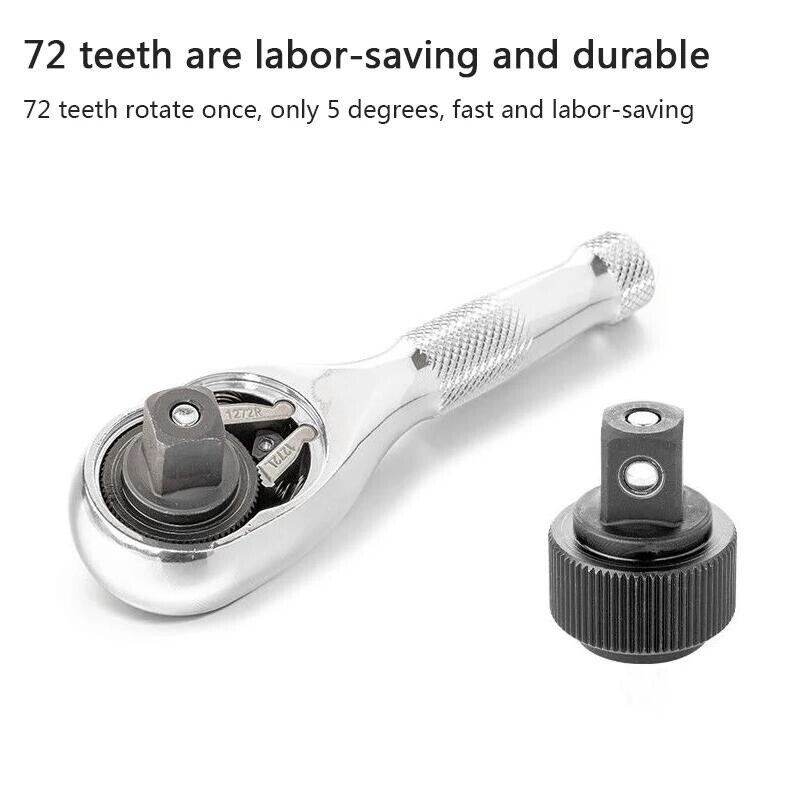 1/4 3/8 1/2-tollise ajamiga jässakas põrkmehhanismi komplekt kiirvabastuspeaga mini põrkvõti 72-hambaline nelinurkne mutrivõti