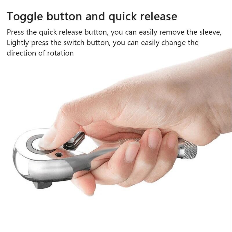 1/4 3/8 1/2-tollise ajamiga jässakas põrkmehhanismi komplekt kiirvabastuspeaga mini põrkvõti 72-hambaline nelinurkne mutrivõti