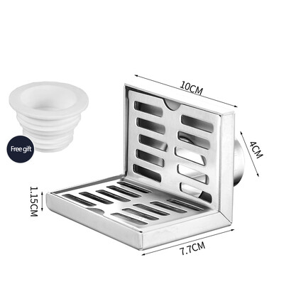 304 nehrđajući čelik u obliku slova L, hotelski ili kućni balkonski zidni kutni podni odvod 90 stupnjeva, okomita procjednost vode, odgovarajući promjer 75 mm