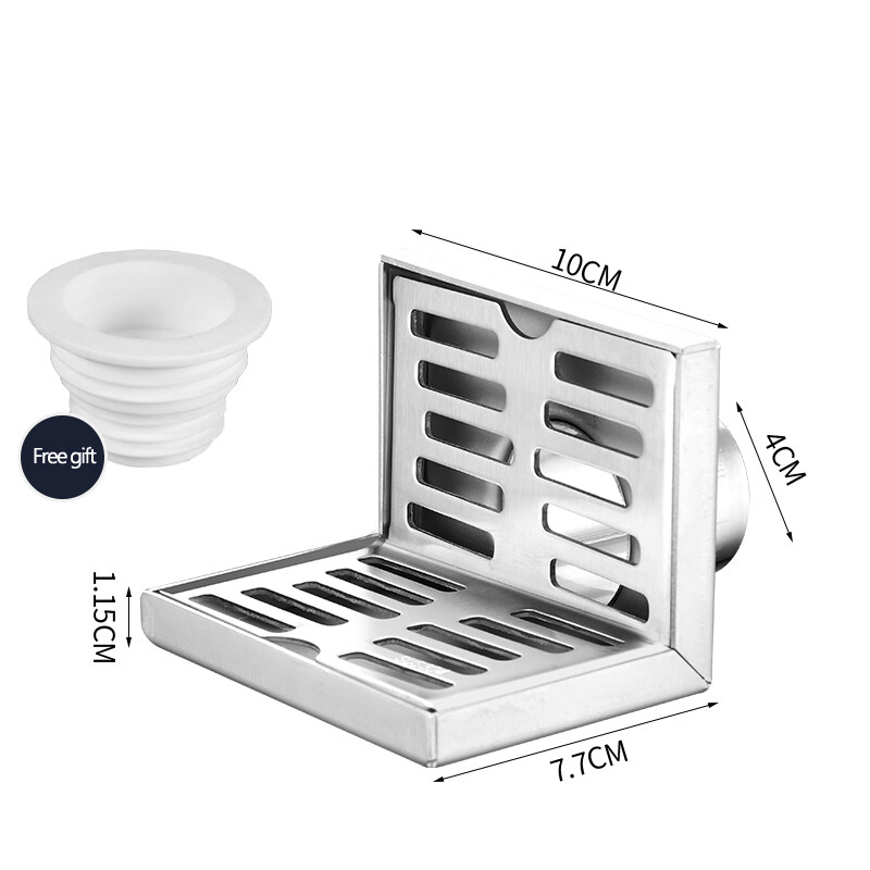 304 nehrđajući čelik u obliku slova L, hotelski ili kućni balkonski zidni kutni podni odvod 90 stupnjeva, okomita procjednost vode, odgovarajući promjer 75 mm