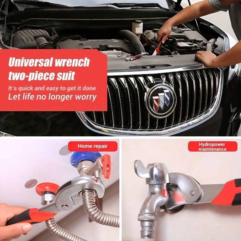 Universaalne mutrivõti, 6 mm-32 mm, puidust töötav universaalne mutrivõti, roostevabast terasest libisemiskindel multifunktsionaalne mutrivõti, mitmes suuruses reguleeritav