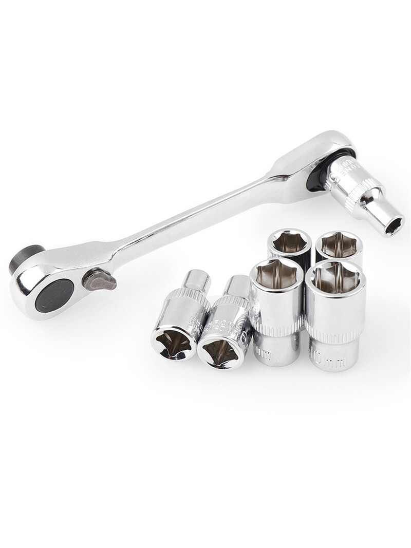 STONEGO Mini kahepealine põrkvõti 1/4-tolline pesa ja kruvikeeraja otsikukeeraja kiirvabastusega põrkvõti