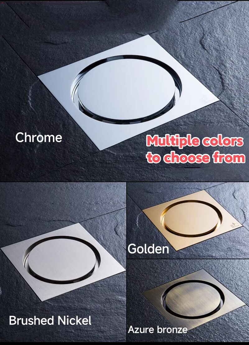 Nevidljivi kupaonski podni odvod Filter Drenaža Anti-mirisni tuš Odvod Cjedilo Kupaonski pribor Kvadratni podni odvod