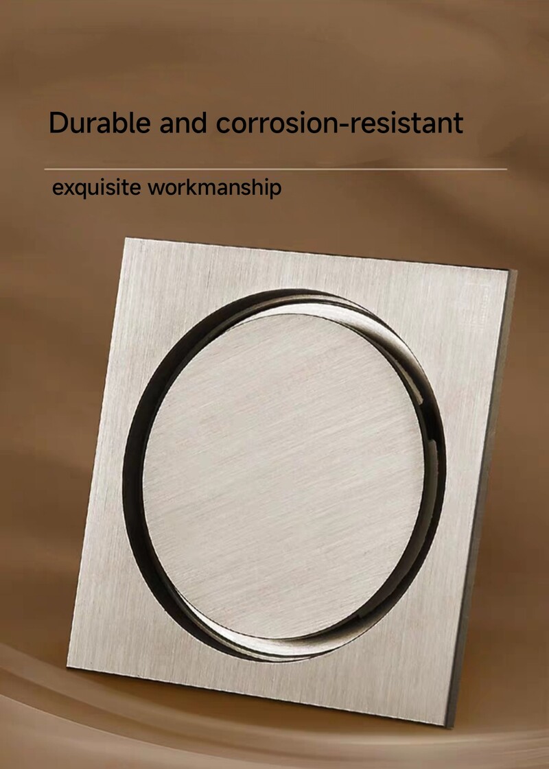 Nevidljivi kupaonski podni odvod Filter Drenaža Anti-mirisni tuš Odvod Cjedilo Kupaonski pribor Kvadratni podni odvod