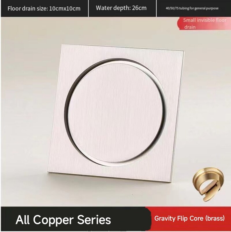 Nevidljivi kupaonski podni odvod Filter Drenaža Anti-mirisni tuš Odvod Cjedilo Kupaonski pribor Kvadratni podni odvod
