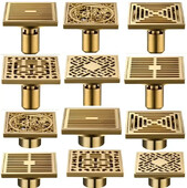 10*10cm Zlatni odvod za pod Odvod od mesinga Zaštita od zgušnjavanja mirisa Odvod za tuš Odvod za kupaonicu Balkon Odvod za perilicu rublja Podni odvod