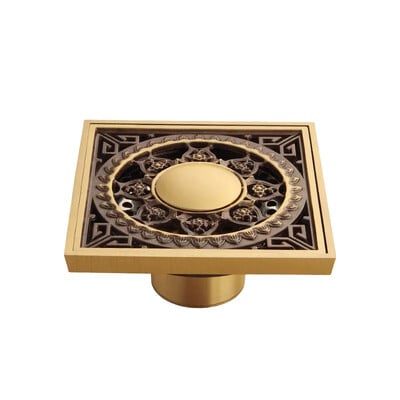 10*10cm Zlatni odvod za pod Odvod od mesinga Zaštita od zgušnjavanja mirisa Odvod za tuš Odvod za kupaonicu Balkon Odvod za perilicu rublja Podni odvod