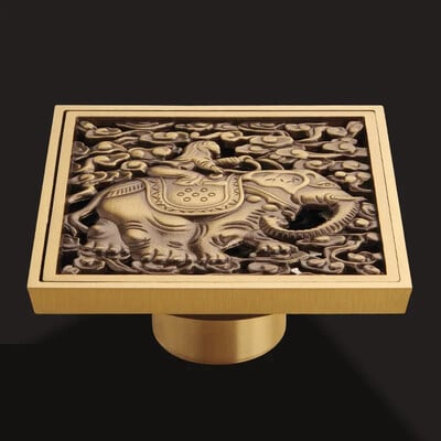 10*10cm Zlatni odvod za pod Odvod od mesinga Zaštita od zgušnjavanja mirisa Odvod za tuš Odvod za kupaonicu Balkon Odvod za perilicu rublja Podni odvod