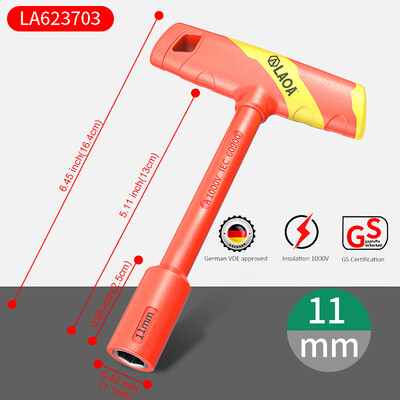 1 bucată LAOA VDE cheie tubulară în formă de T CR-V 4-14mm cheie hexagonală 58HRC șurubelniță hexagonală izolată cheie tubulară
