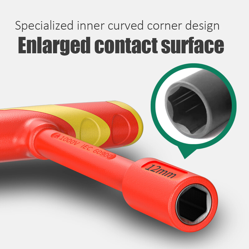 1 bucată LAOA VDE cheie tubulară în formă de T CR-V 4-14mm cheie hexagonală 58HRC șurubelniță hexagonală izolată cheie tubulară
