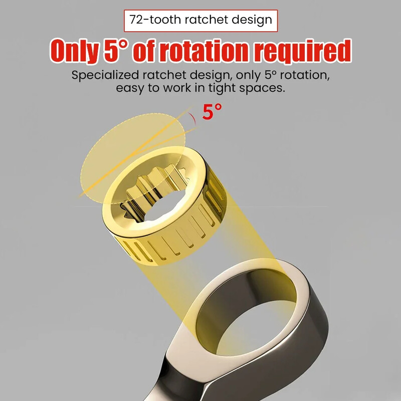 Πολυλειτουργικό κλειδί Εύκαμπτο χρυσό κλειδί καστάνιας Torque Universal κλειδιά για εργαλεία επισκευής αυτοκινήτων μετρικό εργαλείο χειρός 6-15mm