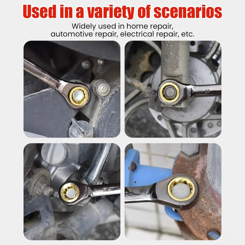 Πολυλειτουργικό κλειδί Εύκαμπτο χρυσό κλειδί καστάνιας Torque Universal κλειδιά για εργαλεία επισκευής αυτοκινήτων μετρικό εργαλείο χειρός 6-15mm