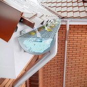 Plastični štitnici za oluke Plastični mrežasti štitnici Poklopci za oluke koji se lako postavljaju Izdržljivi višenamjenski štitnici za vanjske odvodnje