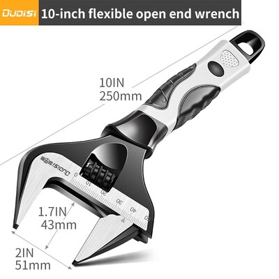 OUDISI lühikese käepidemega suure avanev vannitoavõti reguleeritav mutrivõti roostevabast terasest universaalne mutrivõti minimutrivõti käsitööriist