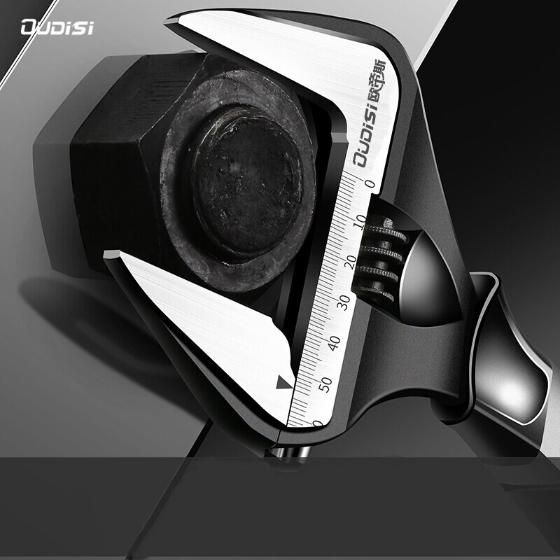 OUDISI lühikese käepidemega suure avanev vannitoavõti reguleeritav mutrivõti roostevabast terasest universaalne mutrivõti minimutrivõti käsitööriist