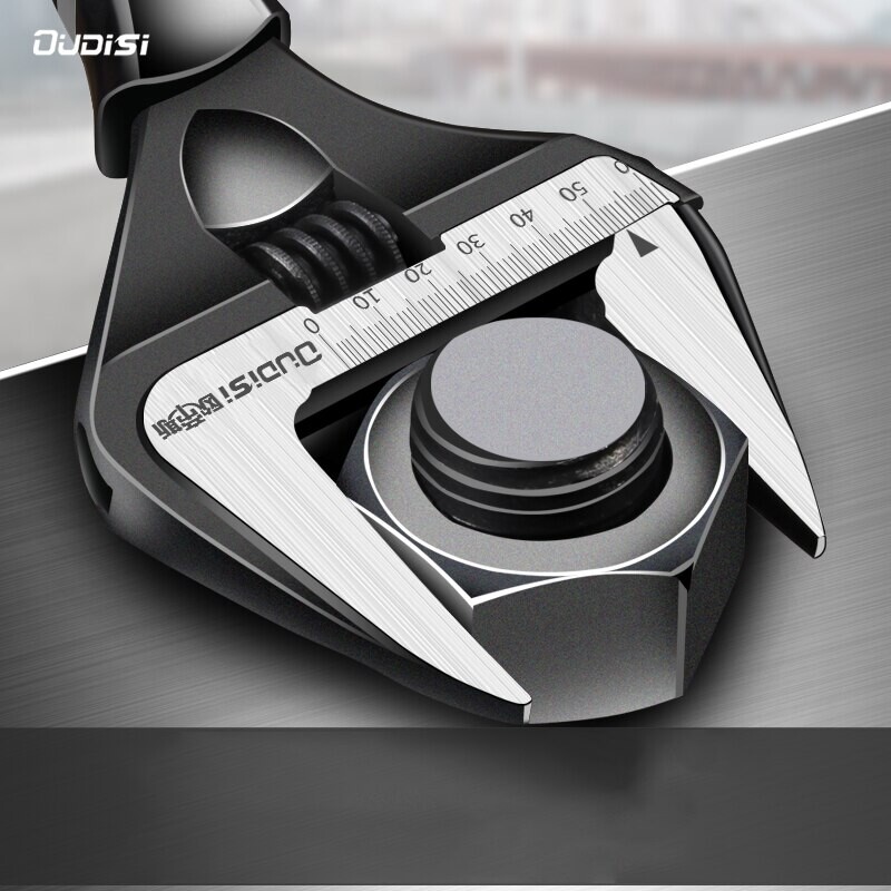 OUDISI lühikese käepidemega suure avanev vannitoavõti reguleeritav mutrivõti roostevabast terasest universaalne mutrivõti minimutrivõti käsitööriist