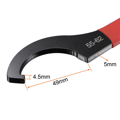 45-48HRC konksmutrivõti libisemisvastane käepide, must oksüdeeritud ümmarguse mutri C tüübi jaoks 38-42mm/45-52mm/55-62mm/68-72mm