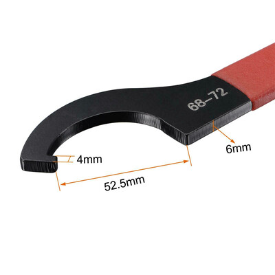 45-48HRC konksmutrivõti libisemisvastane käepide, must oksüdeeritud ümmarguse mutri C tüübi jaoks 38-42mm/45-52mm/55-62mm/68-72mm