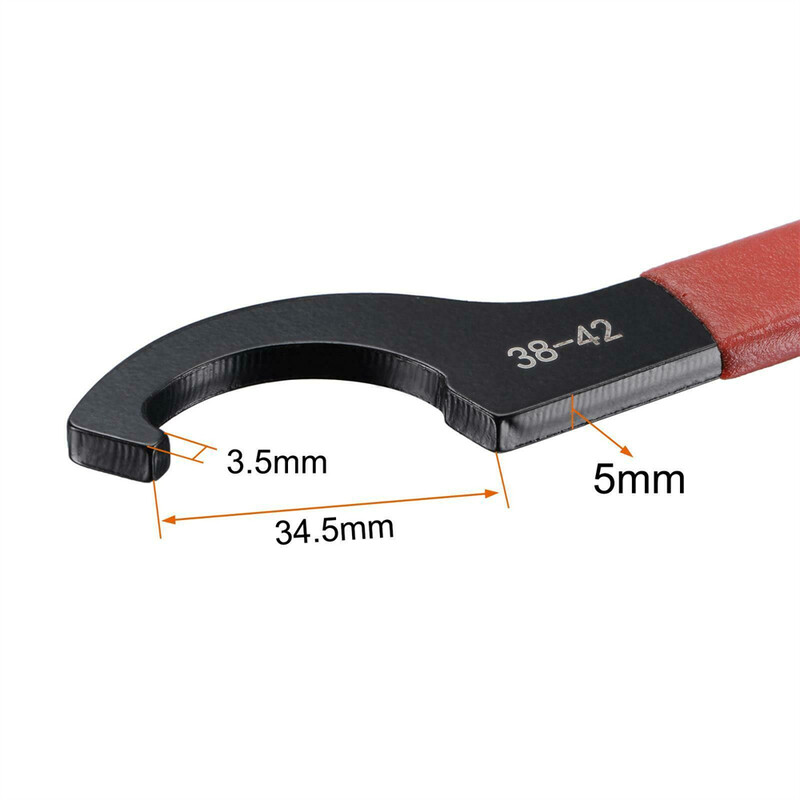 45-48HRC konksmutrivõti libisemisvastane käepide, must oksüdeeritud ümmarguse mutri C tüübi jaoks 38-42mm/45-52mm/55-62mm/68-72mm