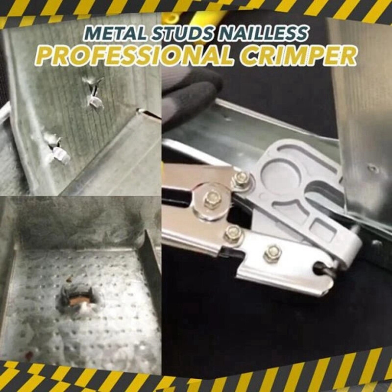Metal Stud Crimper alumiiniumsulamist lae mulgustamistangid kipsist kipsplaadi tööriistad metallist kahe käega kiivitangide kinnitamiseks