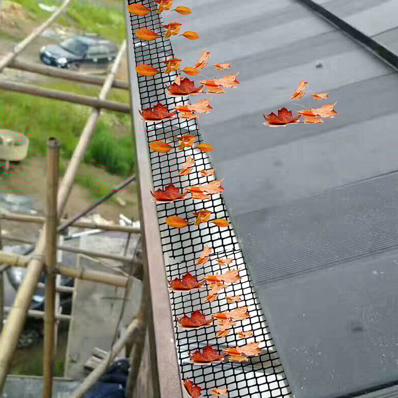 15cm×6m Mrežasta mreža protiv pada Filter Vrtna mreža za ptice Ograda Štitnik za oluke od lišća, grančica, grana Plastična mreža