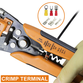 Crimper Cable Cutter Automatic Wire Stripper Multifunctional stripping Tools Πένσα πτύχωσης Ακροδέκτης 0,2-6,0mm2 εργαλείο