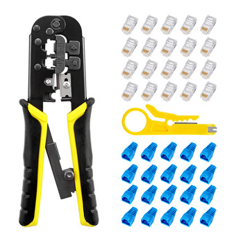 RJ45 Crimper RJ11 RJ45 Crimping Tool Καλώδιο Ethernet δικτύου LAN Crimper Cutter Stripper Πένσα για 6P 8P RJ11 RJ12 RJ45