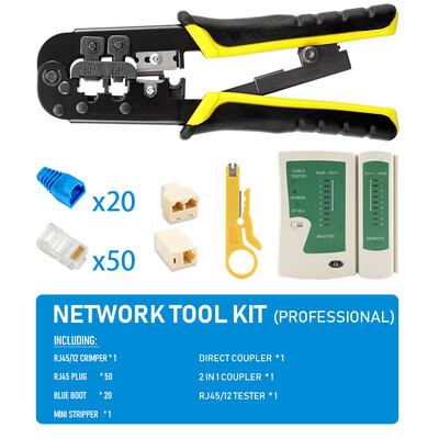 Crimper RJ45 RJ11 RJ45 Instrument de sertizare Ethernet Rețea LAN Cablu Crimper Cutter Stripper Clește pentru 6P 8P RJ11 RJ12 RJ45