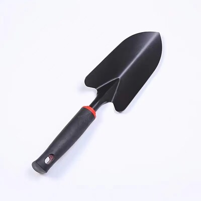 Crna gumena ručka Grablje s pet zuba Vrtlarski set od četiri dijela Lopata za cvijeće Dvonamjenska motika Vrtlarski alat