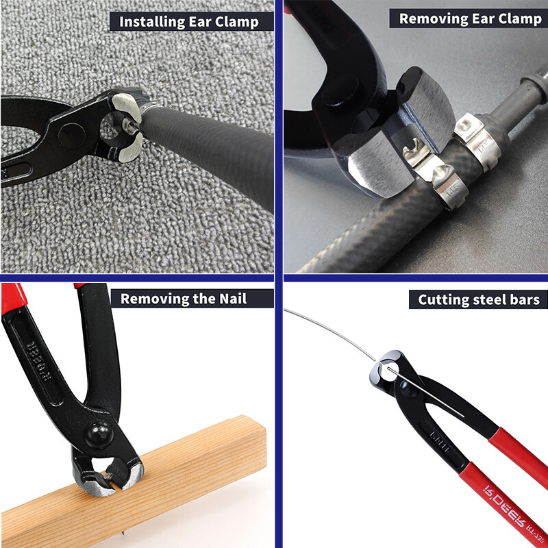 Clește cu o singură ureche 8 inch/200 mm clește din oțel carbon Extractor de unghii pentru unelte de mână pentru reparații auto