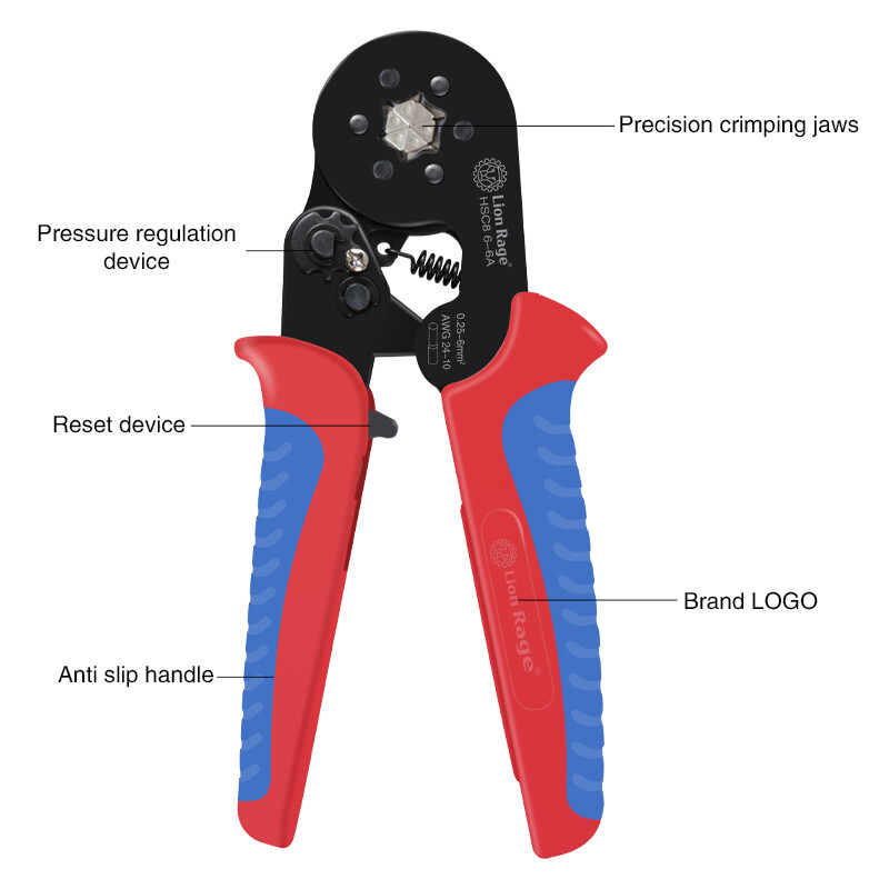 Pressimistööriistad Hülssmuhvid Torukujuline klemm Traat pressimistangid Majapidamises kasutatavad elektrikomplektid 1200 tk klemmid HSC8 6-4 6-6 16-6