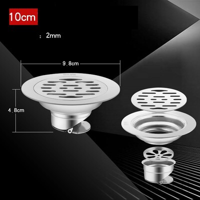 Podni odvodi od nehrđajućeg čelika Tuš Odvod protiv neugodnih mirisa Kada Curenje u tlo Hvatač kose Kuhinja Kupaonica Dodatna oprema