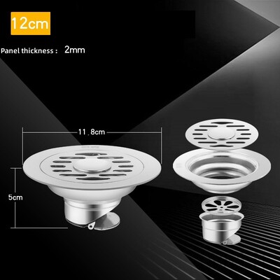 Podni odvodi od nehrđajućeg čelika Tuš Odvod protiv neugodnih mirisa Kada Curenje u tlo Hvatač kose Kuhinja Kupaonica Dodatna oprema