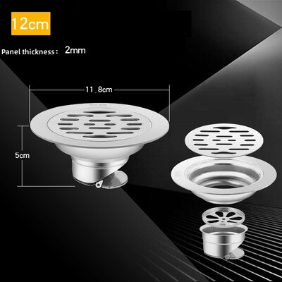 Podni odvodi od nehrđajućeg čelika Tuš Odvod protiv neugodnih mirisa Kada Curenje u tlo Hvatač kose Kuhinja Kupaonica Dodatna oprema