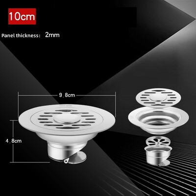 Podni odvodi od nehrđajućeg čelika Tuš Odvod protiv neugodnih mirisa Kada Curenje u tlo Hvatač kose Kuhinja Kupaonica Dodatna oprema