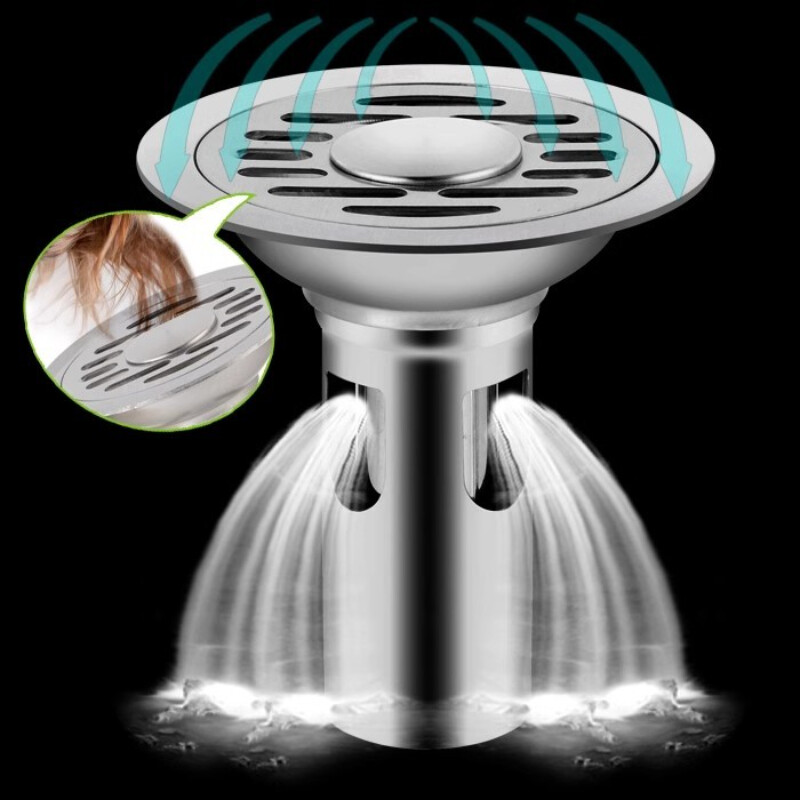 Podni odvodi od nehrđajućeg čelika Tuš Odvod protiv neugodnih mirisa Kada Curenje u tlo Hvatač kose Kuhinja Kupaonica Dodatna oprema