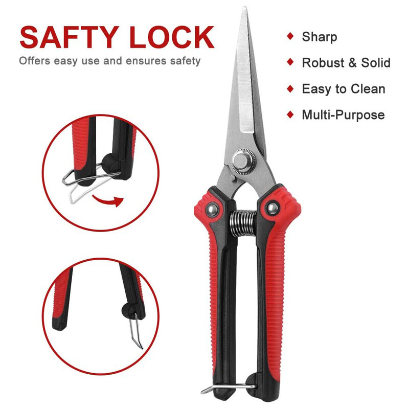 Oksakäärid käärid, vastupidavad roostevabast terasest üliteravad käsioksakäärid aiakoristuseks, puu- ja köögiviljatööriistad