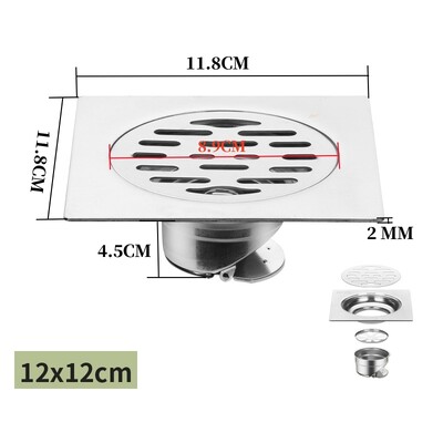 Podni odvodi od nehrđajućeg čelika Odvod protiv mirisa Tuš Cjedilo Poklopac Perilica rublja Propuštanje u zemlju Kuhinja Kupaonica Oprema